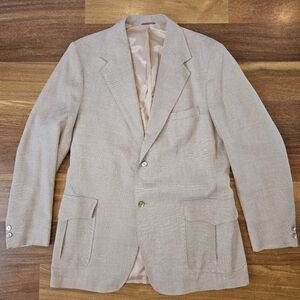 Vintage Sears The Men's Store 2 Button Blazer/Sport Coat-peach Beige Size 42